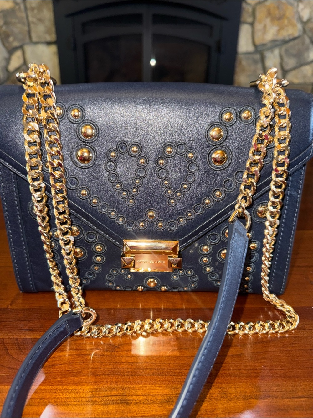 Michael Kors Heart Studded Motif Medium Flap 2Way Shoulder Bag (NWOT)